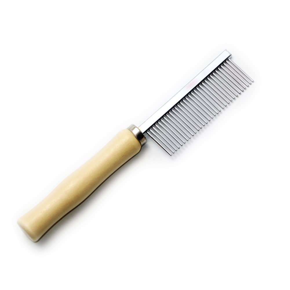 Wooden Handle Grooming Comb for Dogs Cats Pet