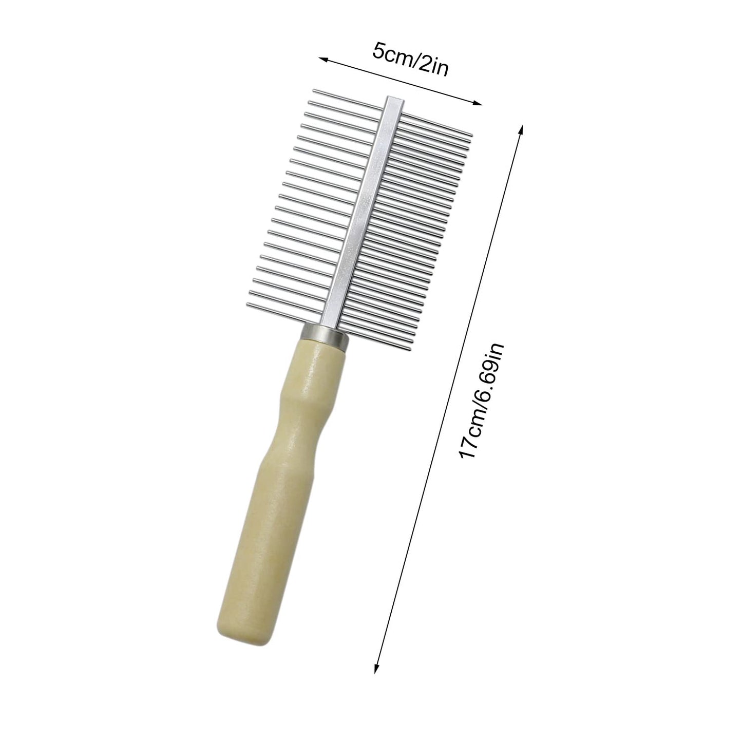 Wooden Handle Grooming Comb for Dogs Cats Pet