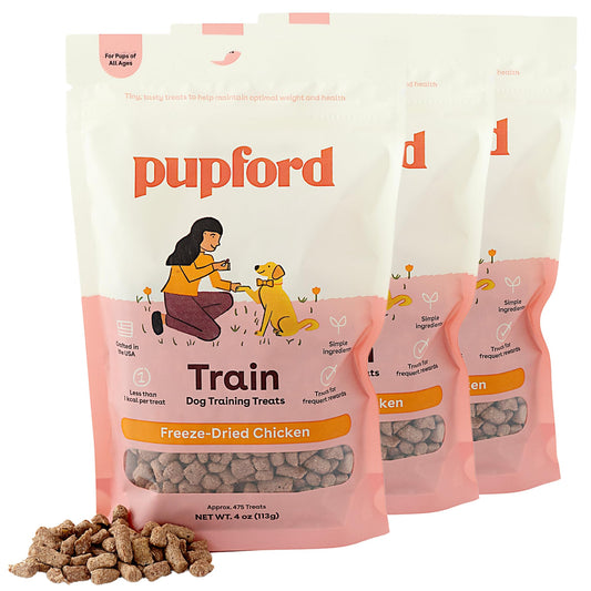 Pupford Freeze Dried Training Treats for Dogs & Puppies, 225+ Three Ingredient Bites (Beef Liver, 2 oz)