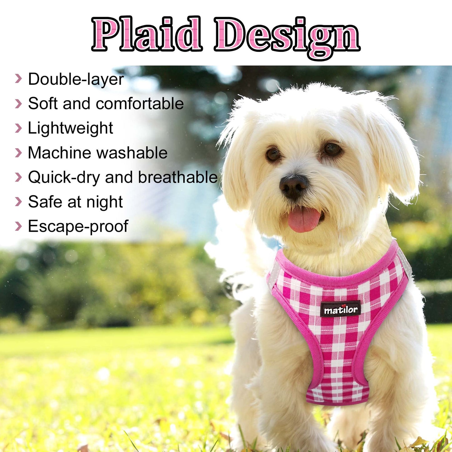 Dog Harness Step-in Breathable Puppy Cat Dog Vest Harnesses for Small Medium Dogs Beige