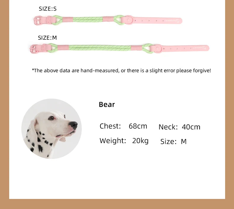 Pastel Braided Leash & Collar Set