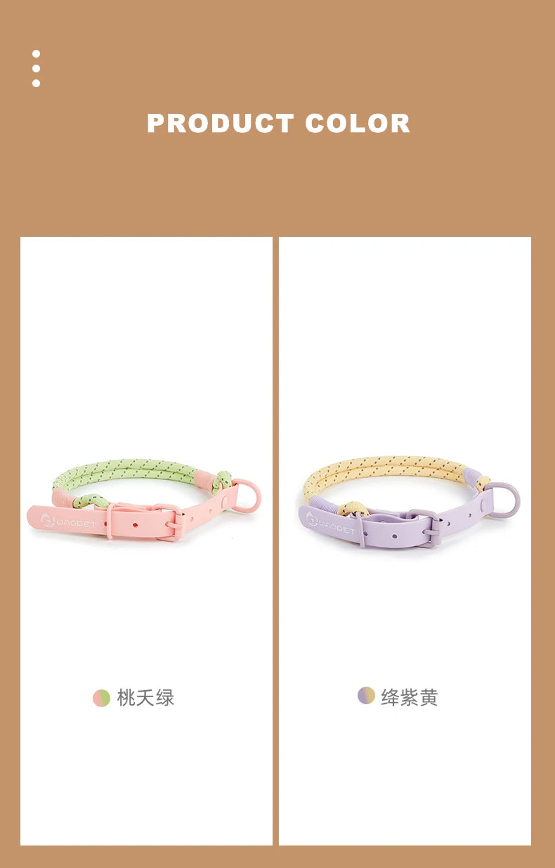 Pastel Braided Leash & Collar Set