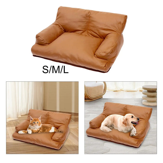 Faux Leather Dog Sofa Bed