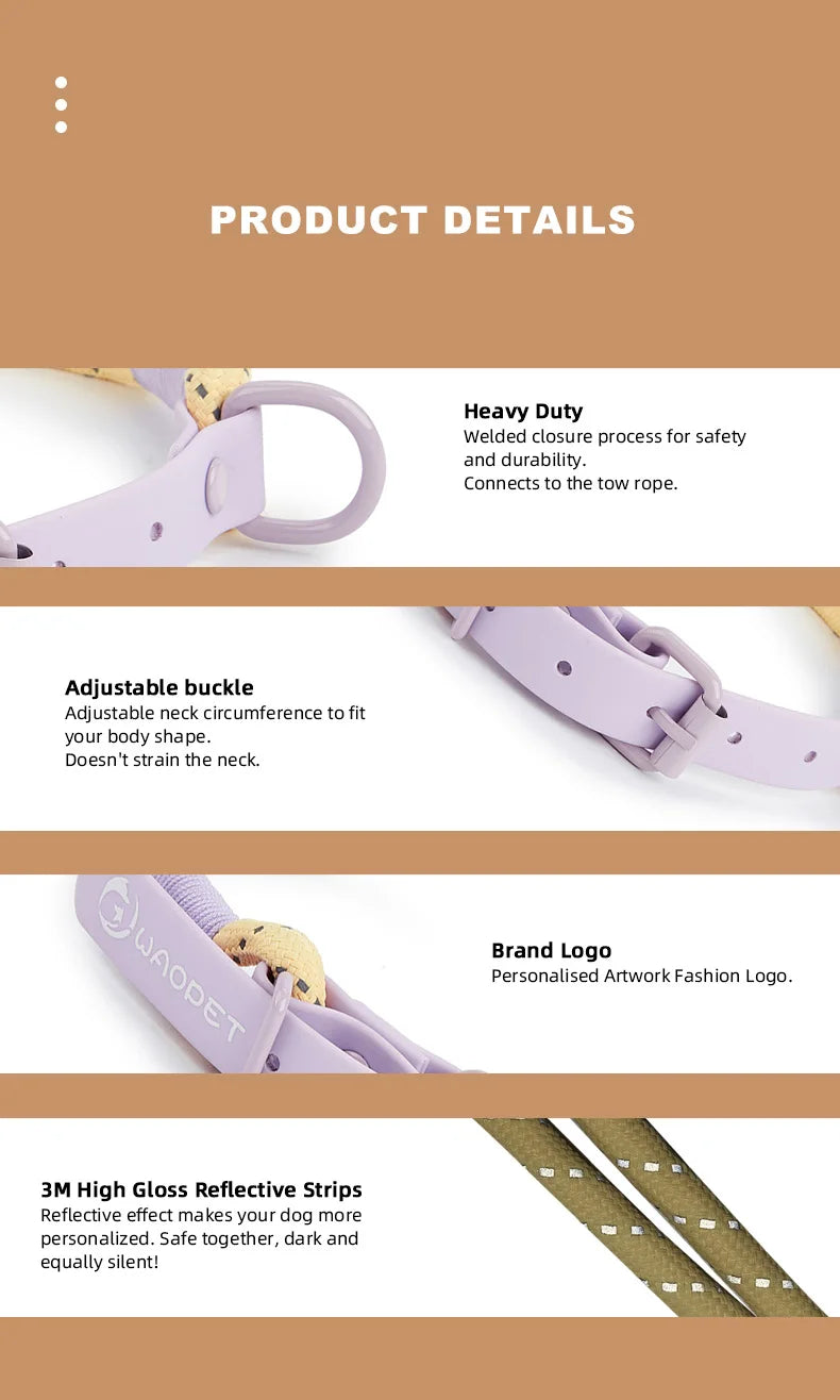 Pastel Braided Leash & Collar Set